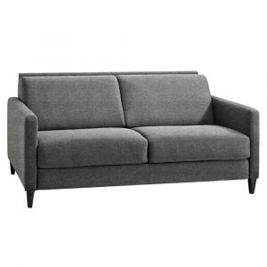 Image de Italian Spirit Canapé convertible ouverture RAPIDO OSLO tweed gris silver couchage 140*197*14cm Sommier lattes RENATONISI