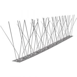 VidaXL Ensemble de 6 pointes à 5 rangées contre oiseaux Inox 3 m