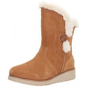 Skechers Keepsakes Wedge Cozy Peak, Botte mi-mollet Femme, Tan, 40 EU