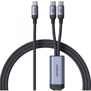 2in1 Speedy Series USB-C - 2x câble USB-C 1,5m noir