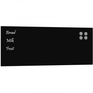 VidaXL Tableau noir magnétique mural Noir 80x30 cm Verre trempé