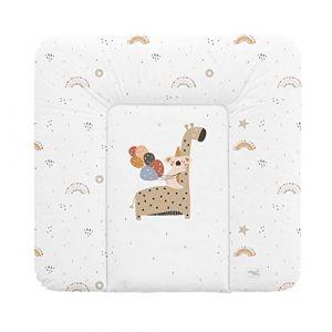 Ceba Baby Matelas à Langer Bebe souple 72x75 cm - Matelas à langer epais lavable - pour garçons et filles - Certifié Öko-Tex - Imperméable - girafe - 75x72 cm