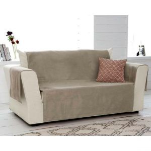 Protège canapé universels aspect velours grainé- Beige