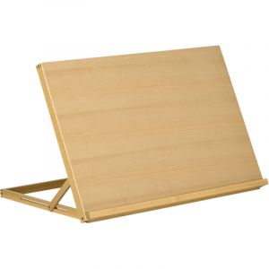 Chevalet de table - Vinsetto - pour formats A2 - angle r&eacute;glable, pliante et portable - bois de h&ecirc;tre - 75,8x51,4x51cm - bois naturel