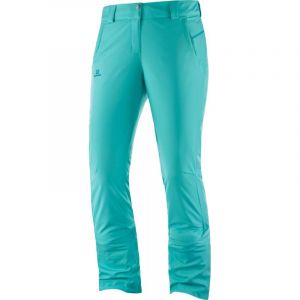 Salomon Pantalon de Ski pour Femme, STORMSEASON PANT W, Jersey, Turquoise (Blue Turquoise), Taille S/R, LC1212200