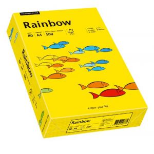 Image de Papyrus 88042387 - Ramette de 500 feuilles de papier Rainbow 21 x 29,7 cm, 80 g/m², jaune intense