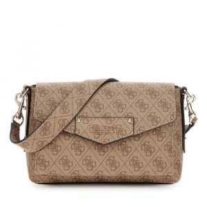 Guess Umhängetasche Eco Brenton 4G-Logo Umhängetaschen 1 ct Braun Damen (110.39 € / 1 ct)