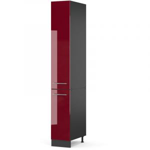 Vicco - Armoire haute "Fame-Line 30cm bordeaux haute brillance/anthracite avec tiroir