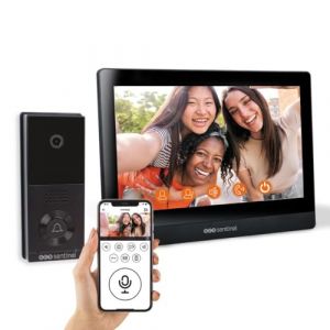 Scs sentinel Interphone Vidéo Connecté Filaire VisioWiFi 10 - Écran Tactile 10 Pouces - Wi-FI 2,4 GHz - Vision Nocturne - Grand Angle - 255 x 180 x 28.5 mm