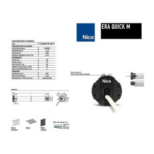 Image de Nice Moteur ERA Quick M Ø 45 mm, 30Nm, filaire, bouton de fin de course - EQUICKM3017.