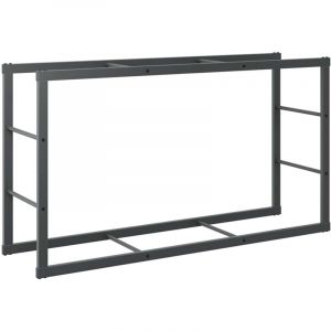 VidaXL Portant de bois de chauffage noir 110x30x61 cm acier