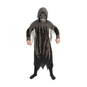 Ruedelafete TUNIQUE AVEC MASQUE TETE DE MORT- 152 cm