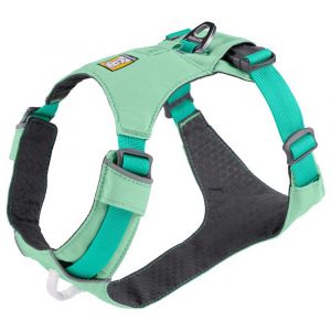 Ruffwear Hi & Light Harnais pour chien ultra léger et discret - Entièrement réglable - Avec anneau en V en aluminium - Portail de fixation pour laisse et sac d'identité - Vert sauge