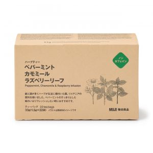 Sachets de th&eacute; Menthe poivr&eacute;e, Camomille et Framboise 22x1,5g