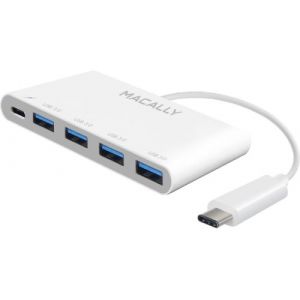 Macally UC3HUB4C - Adaptateur USB-C vers USB-C / 4 x USB-A