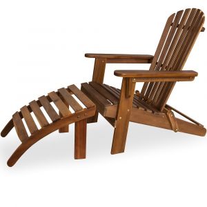 Chaise Adirondack en bois d'acacia siège jardin