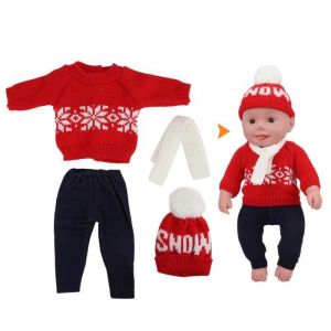 Vêtements De Poupée - Omabeta - Pull De Noël - Rouge - Pour Poupées De 18 Pouces - Accessoires Inclus