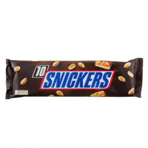 Image de Snickers Barres chocolatées aux cacahuètes grillées et caramel - 10x 50 g