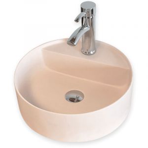Ambra Vasque Semi-Encastrée - 42,5 cm - en Solid surface - Beige Rosé - Aurélie