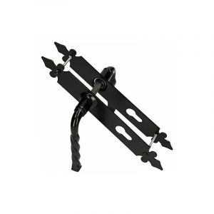 Image de KOTARBAU Poignée de Porte 90 mm PZ - Décorative - Noir - Universel - Pour Intérieur et Extérieur - Fer Forgé - Résistant à la Rouille