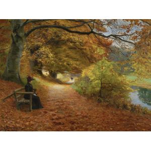 Dtoys Puzzle Hans Andersen Brendekilde: A Wooded Path in Autumn