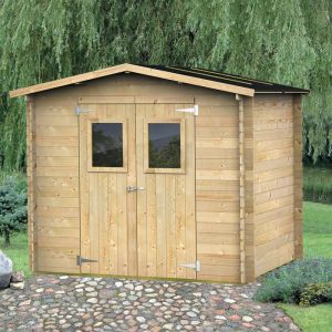 Alce Cabanon et abri de jardin en bois pour outils double porte Hobby 248x198