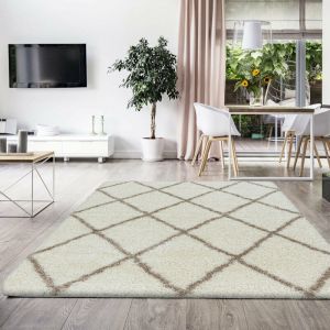 BERBERE - Tapis de style berbère - Ivoire et Beige 280 x 370 cm