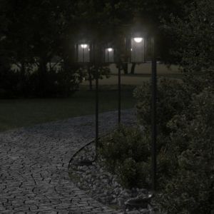 VidaXL Lampadaire d'extérieur noir 100 cm acier inoxydable