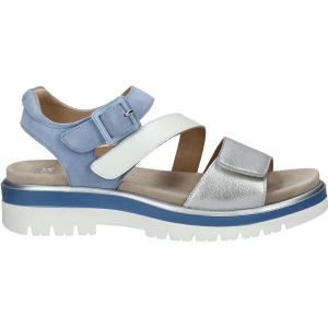 Ara Femme Malaga Sandale, Argent Blanc Azzuro, 38 EU
