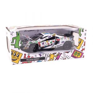 Voiture en métal Turbo Challenge BTE / 1:32 McLaren 600LT Keith Haring Modèle aléatoire