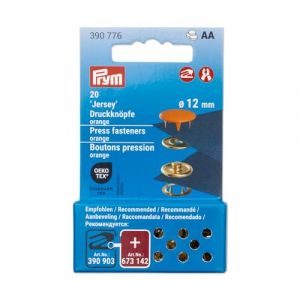 Prym Boutons pression Jersey ¿ Ø 12 mm ¿ 11 couleurs éclatantes pour tissus fins et extensibles vendu au mètre