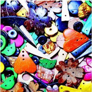 Eduplay Formes colorées en coque de noix de coco, 250 g