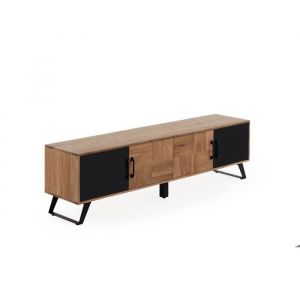 Meuble TV en bois massif d'acacia recyclé