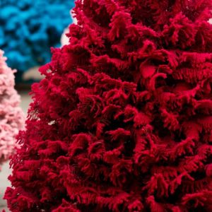 Sapin de Noel Epicéa rouge de Norvège Floqué rouge 65/80cm