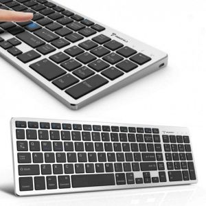 Trendfield Wireless Keyboard - Clavier Bluetooth - Touches silencieuses - Rechargeable - Qwerty - Space Grey