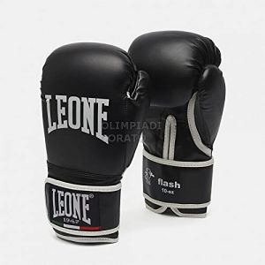 LEONE 1947, Gants de Boxe Flash, Adulte Unisexe, Noir, 10 OZM, GN083