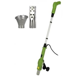 BREND BR-2229 Br&ucirc;leur &eacute;lectrique de mauvaises herbes avec roues - D&eacute;sherbeur avec chaleur jusqu'&agrave; 650 &deg;C - Avec accessoire pour barbecue - Respectueux de l'environnement - Vert