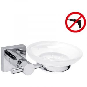 Tesa Hukk Porte-savon, métal chromé, pose facile sans perçage (40256-00000-00)
