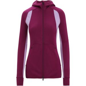Icebreaker Merino Quantum ZoneKnit LS Zip Hoodie Women, violet L Vestes Running