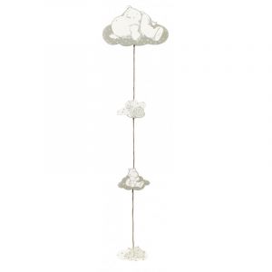 Porte-photos en bois - H 90 cm - WALTHER "Madu"- Blanc et taupe