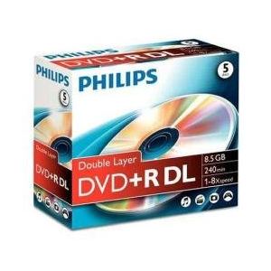 Image de Philips DR8S8J05C/00 - 5 x DVD+R 8.5 Go 8x double couche