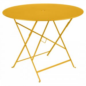 Fermob Table pliante BISTRO ronde - C6 Miel structure - Ø 96 cm