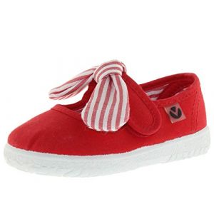 Victoria 105110-KIDS ÓJALA Ballerine Toile Basses Fille Rojo 19