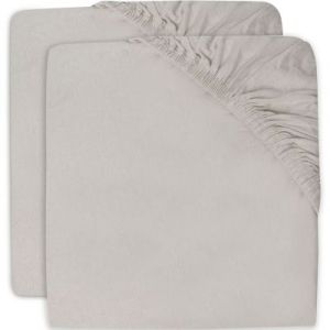 Jollein Lot de 2 draps housses de berceau Nougat (40 x 80 cm)