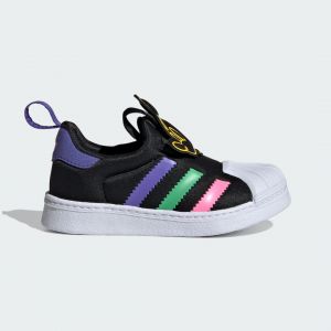 Adidas Chaussure enfants Originals x Disney Mickey Superstar 360 - Core Black / Cloud White / Yellow, Core Black / Cloud White / Yellow - Taille 23