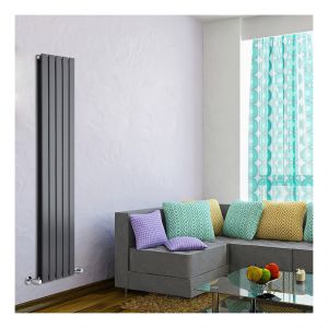 Hudson Reed Radiateur vertical Design en Acier 1600 x 350 mm Double Rang