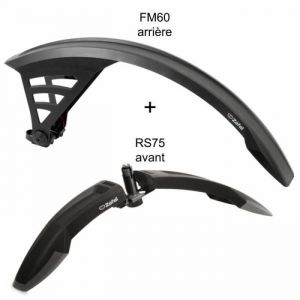 Zéfal Garde boue vtt av deflector fm60 + ar deflector rs75 noir pour roues 27.5--29- (kit)