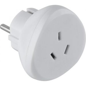 Electraline 70060 Adaptateur de voyage Australie/Chine vers France/Europe, blanc