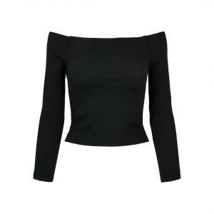 Urban classics T-shirt à manches longues et épaules dénudées femme