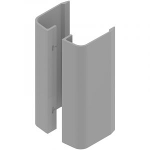 Finish Paire de poignée aileron 300mm aluminium laqué gris RAL9006 - LA CROISEE DS - DS6825-P007